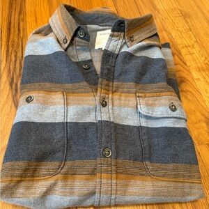 Life After Denim Flannel Striped Button-Up Shirt